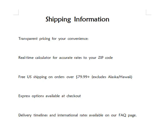 Shipping Cost Page