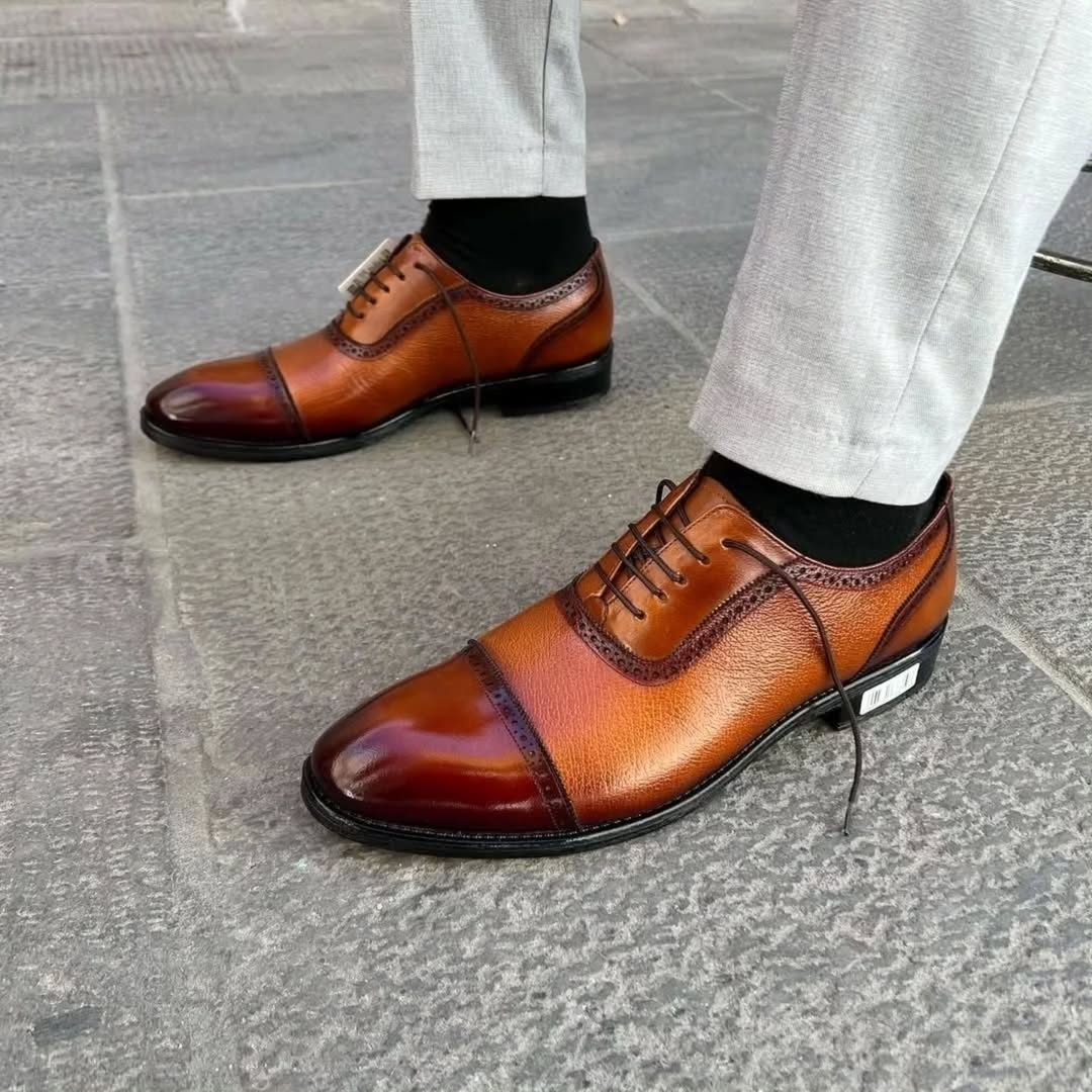 Premium Textured Men's Leather Shoes