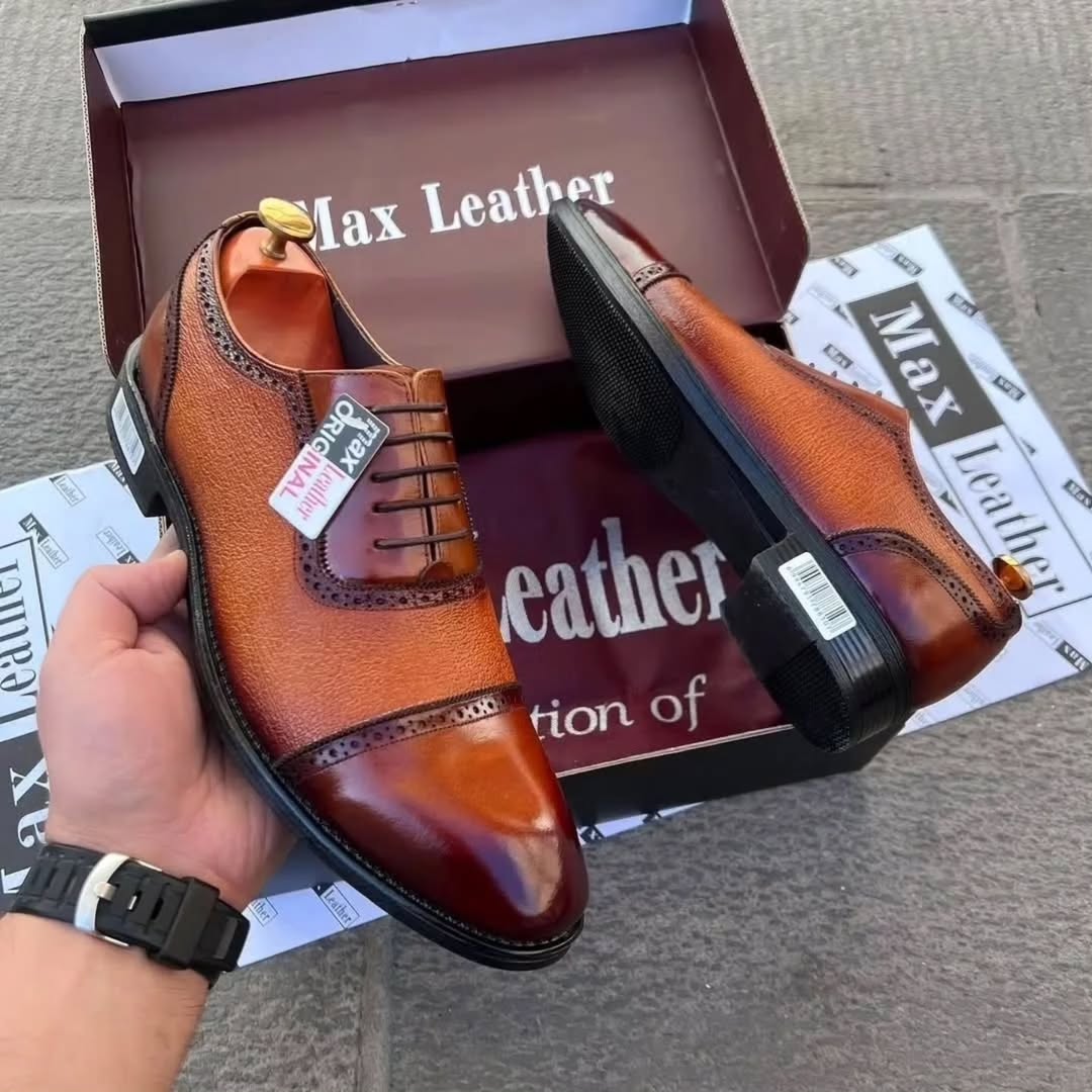Premium Textured Men's Leather Shoes