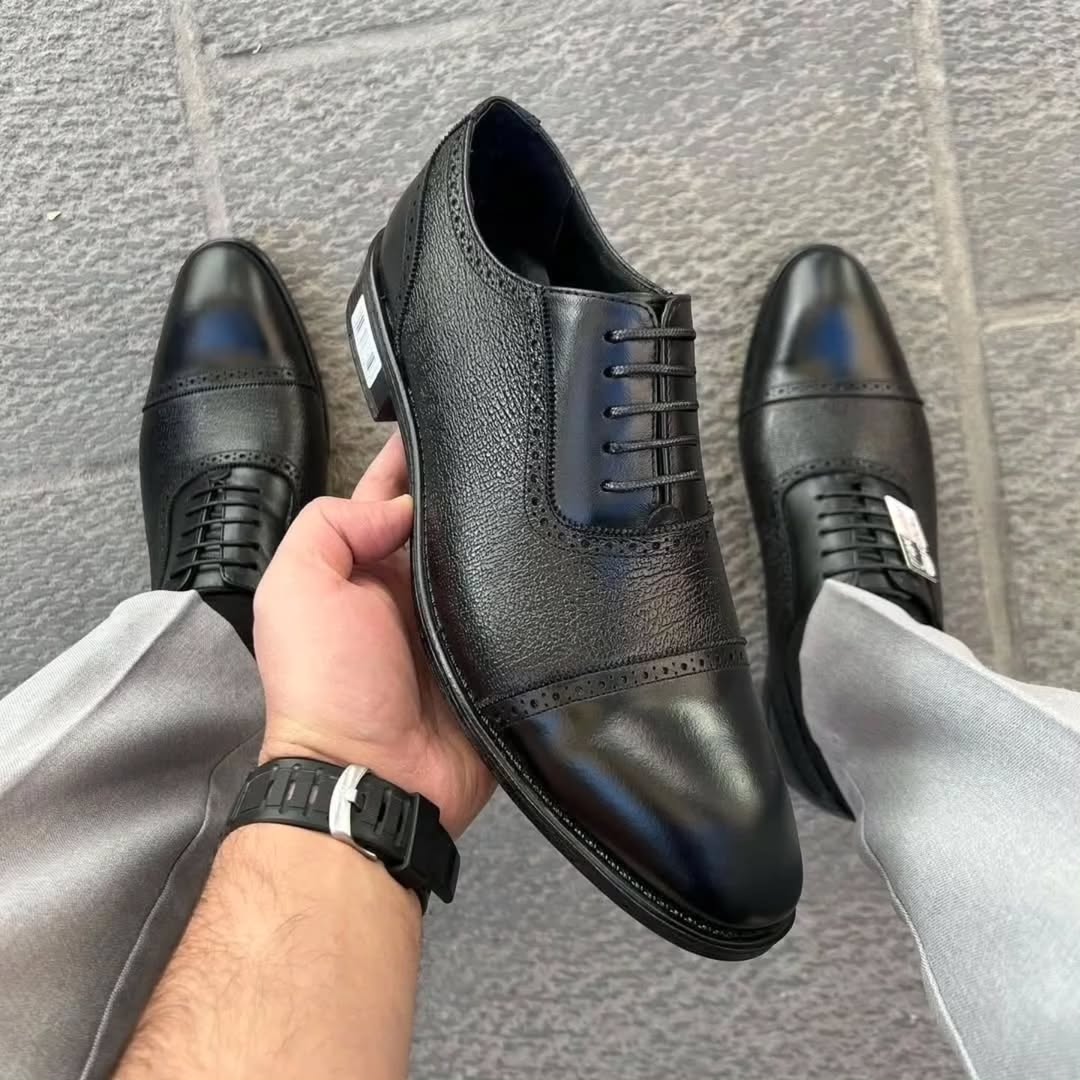 Premium Textured Men's Leather Shoes