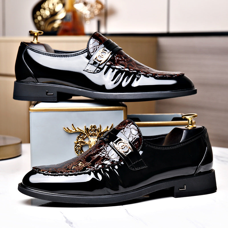 Men's Business Shiny Leather Shoes