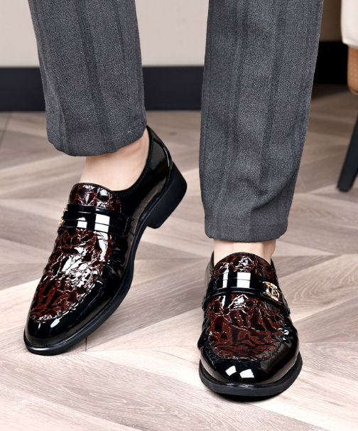 Men's Business Shiny Leather Shoes