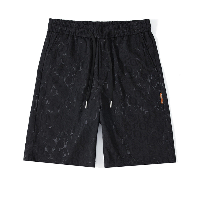 Men's Ice Silk Jacquard Casual Shorts