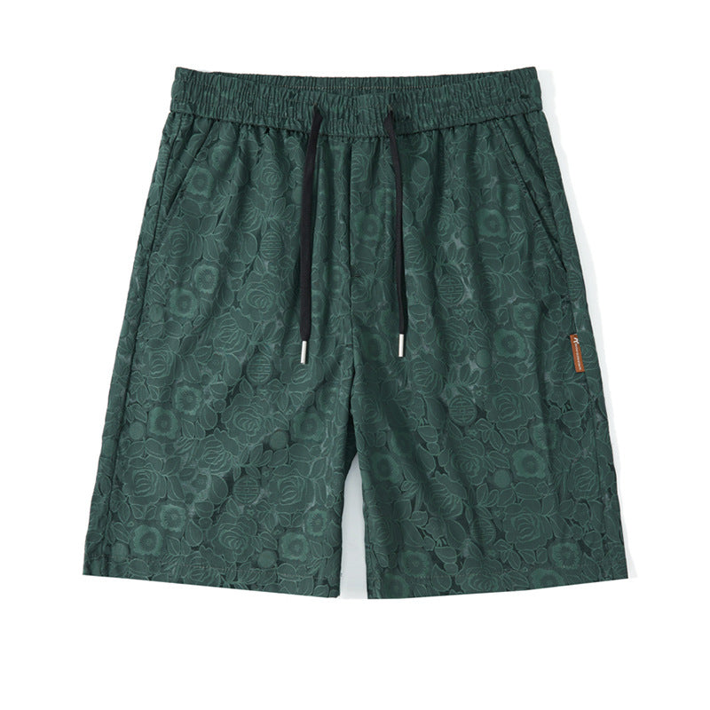 Men's Ice Silk Jacquard Casual Shorts