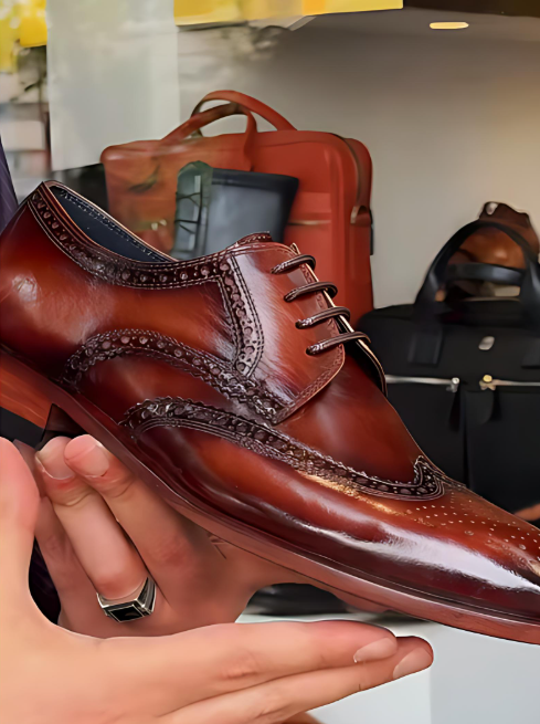 Reddish Brown Premium Leather Shoes