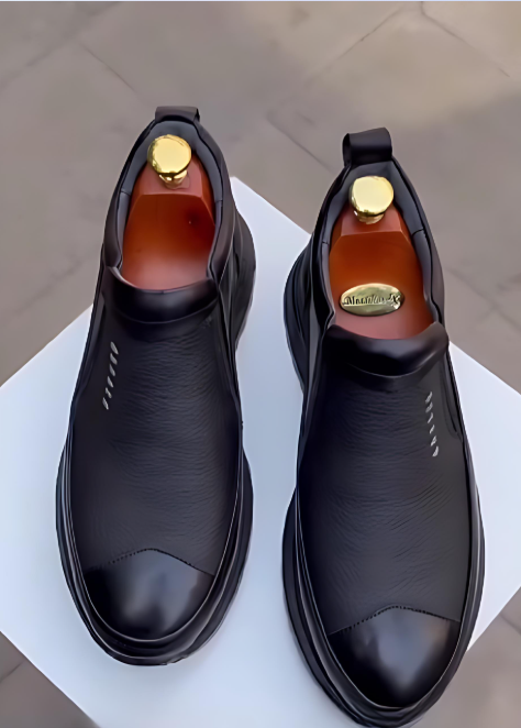 Men's Thick-Soled Leather Shoes