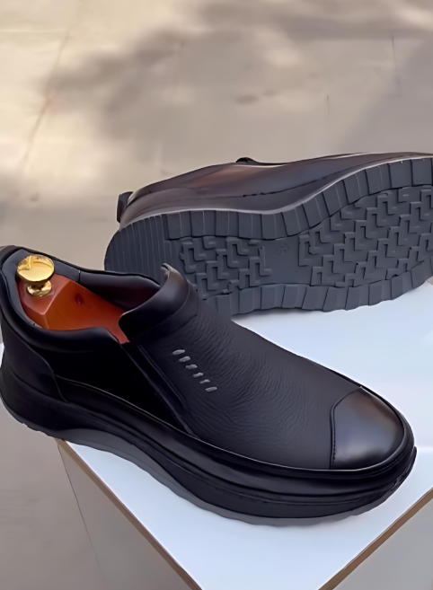 Men's Thick-Soled Leather Shoes
