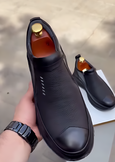 Men's Thick-Soled Leather Shoes