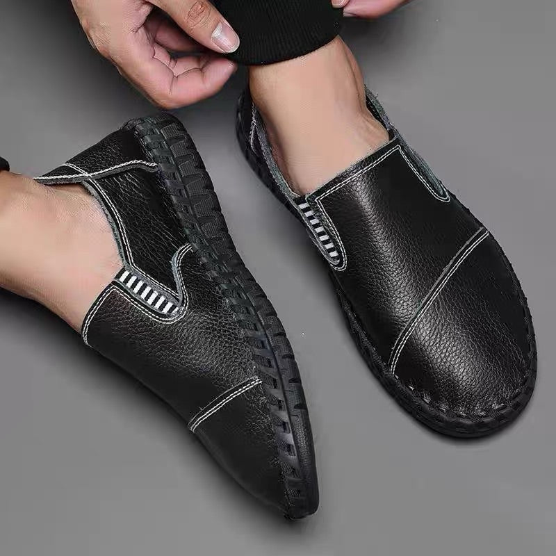 Men's Hand-Woven Soft Leather Slip-On Shoes