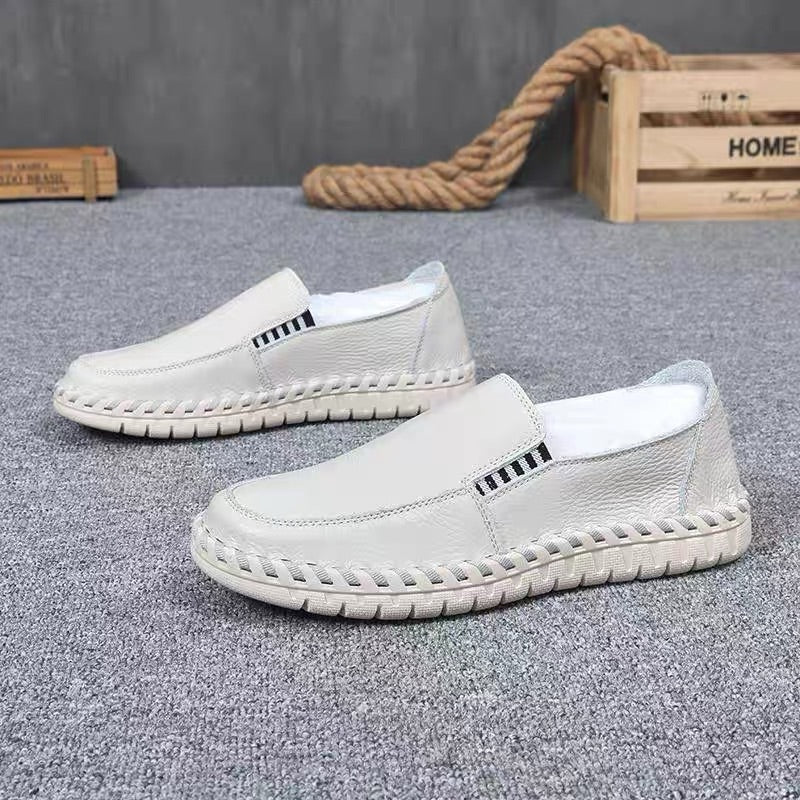 Men's Hand-Woven Soft Leather Slip-On Shoes