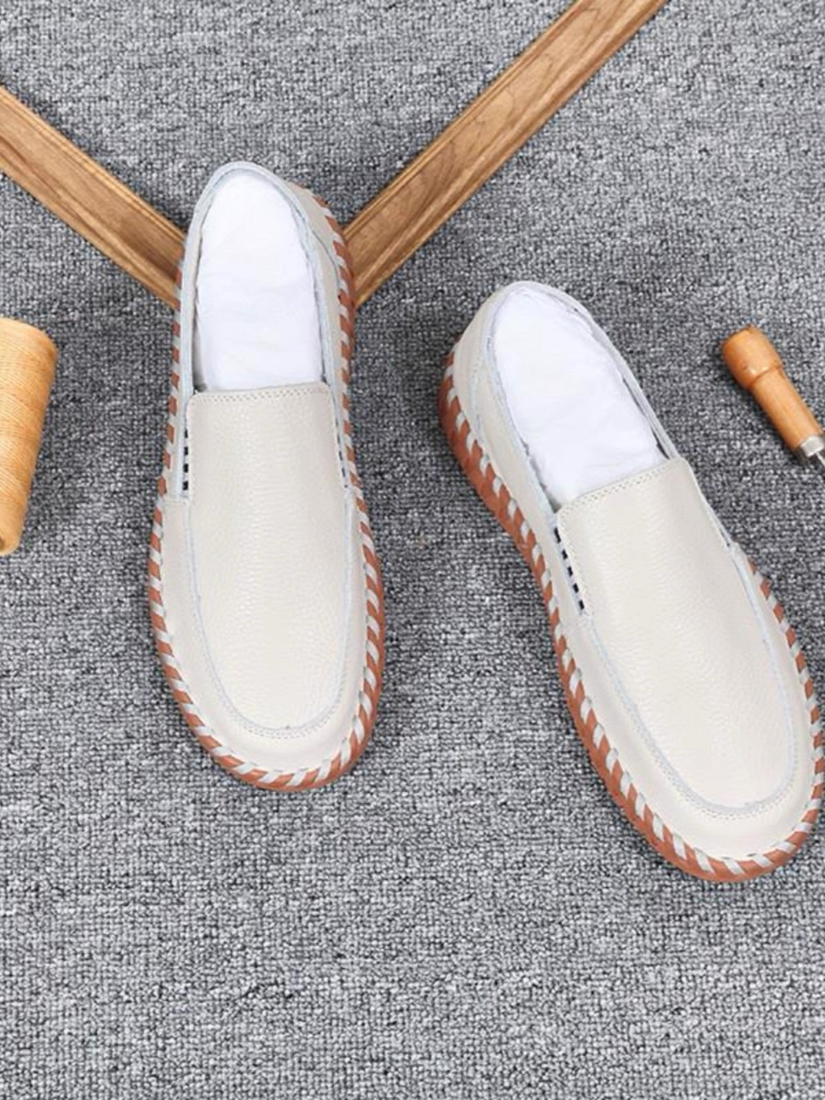 Men's Hand-Woven Soft Leather Slip-On Shoes