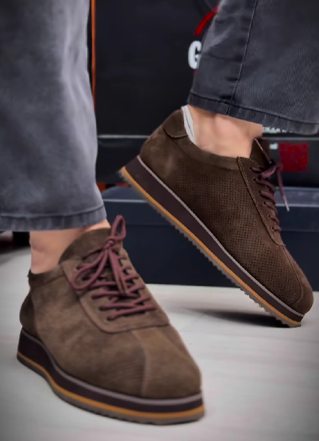 Men's Suede Mesh Breathable Sneakers