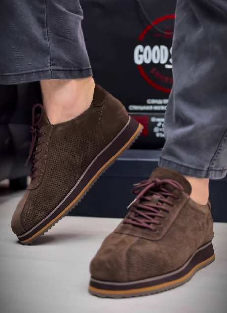 Men's Suede Mesh Breathable Sneakers