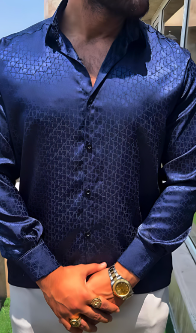 Letter Print Long-Sleeved Shirt