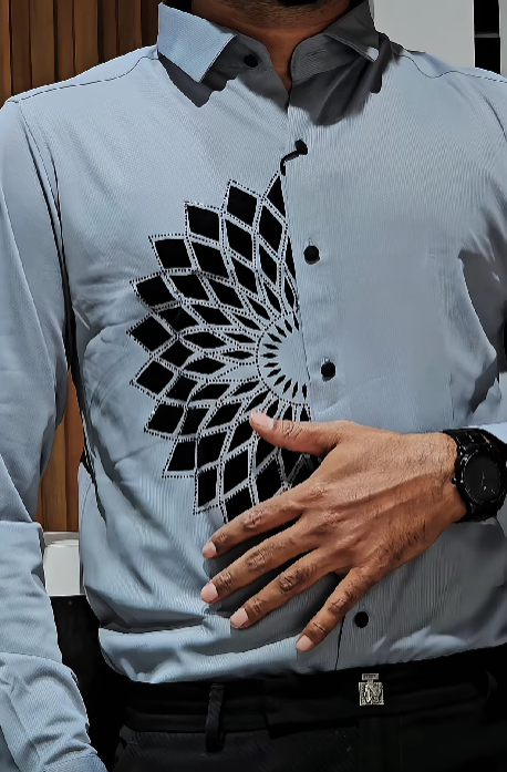 Men's Sparkling Rhinestone Shirt