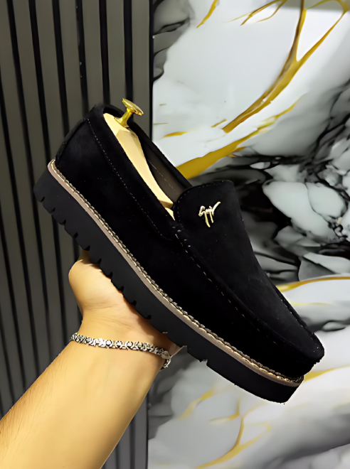 Black Suede Comfortable Men's Shoes