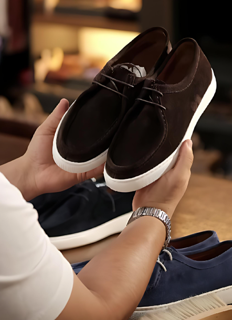 Men's Suede Lace-Up Shoes