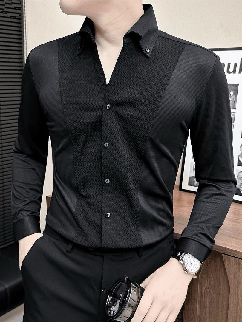Solid Color Men's Versatile Shirt