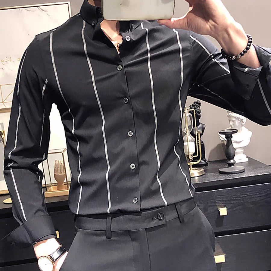 Classic Stripe Men's Long Sleeve Shirt