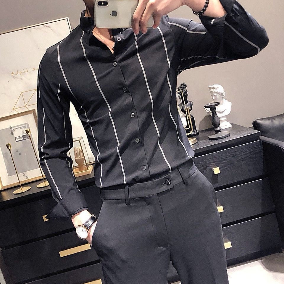 Classic Stripe Men's Long Sleeve Shirt