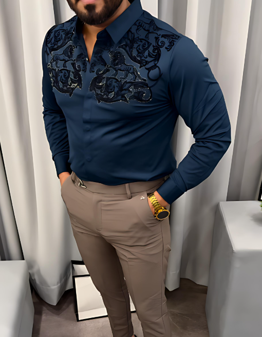 Sparkling Rhinestone Causal Shirt