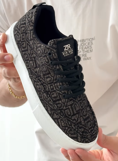 Men's Printed Lace-Up Shoes