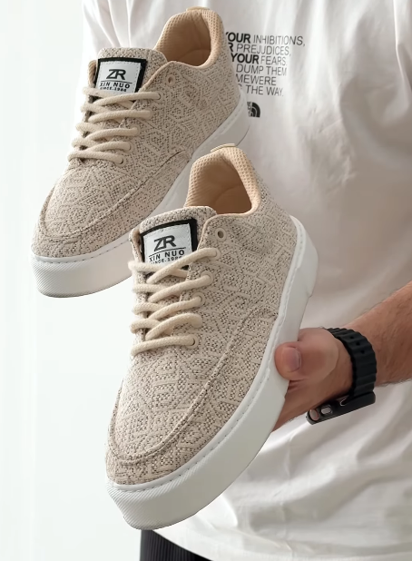 Men's Printed Lace-Up Shoes