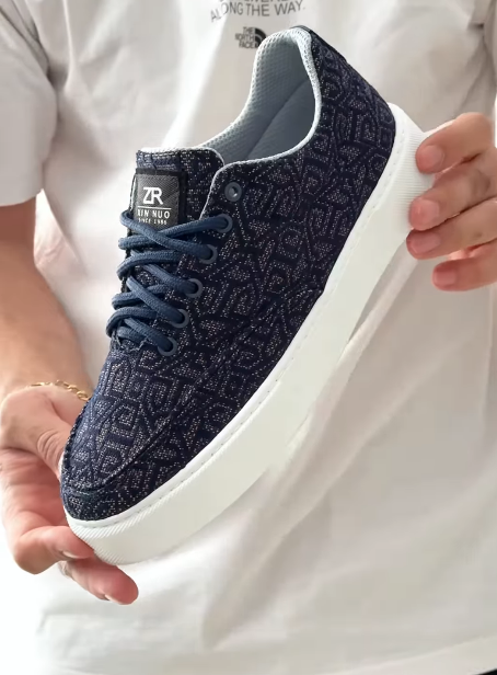 Men's Printed Lace-Up Shoes