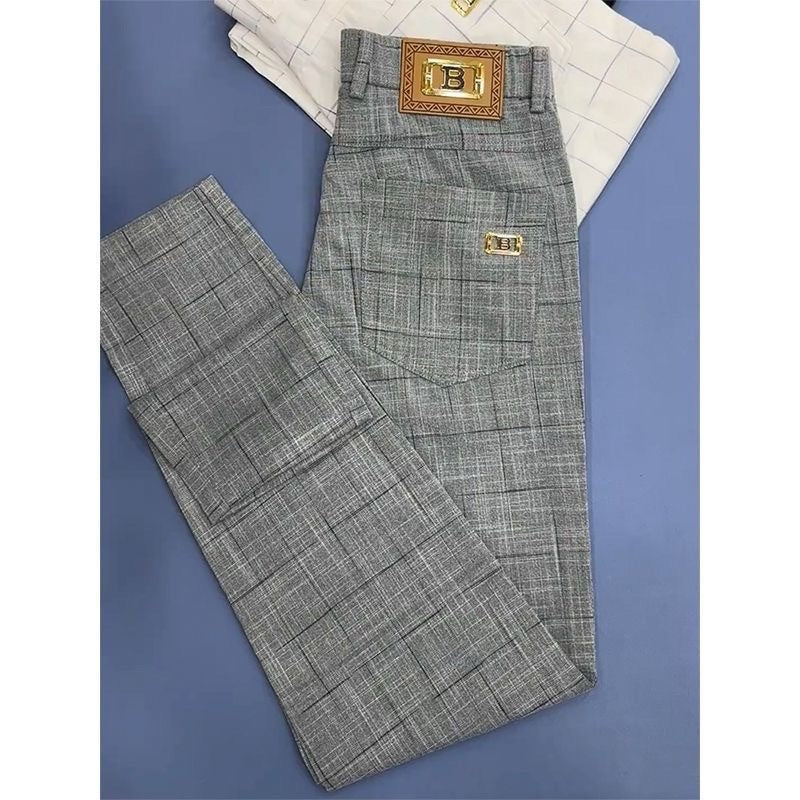 Men's Business Plaid Pants