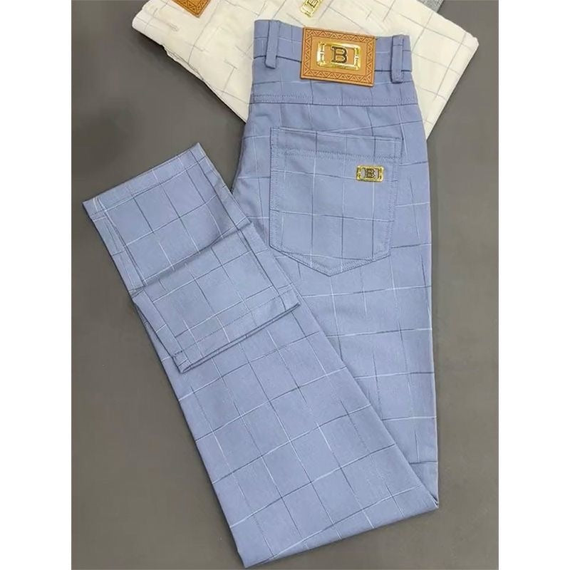 Men's Business Plaid Pants