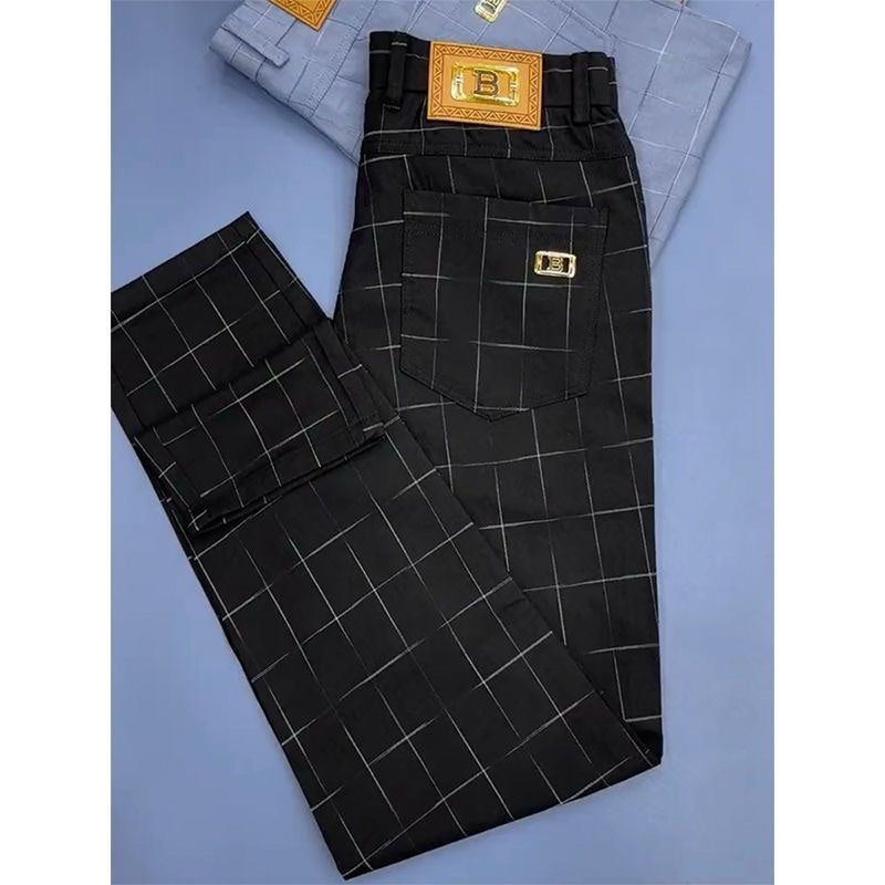 Men's Business Plaid Pants