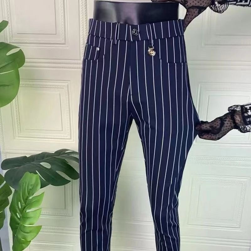 Men's Striped Casual Pants