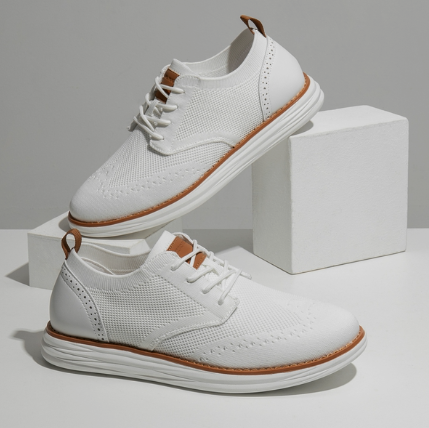 Men's Knitted Wingtip Oxford Shoes