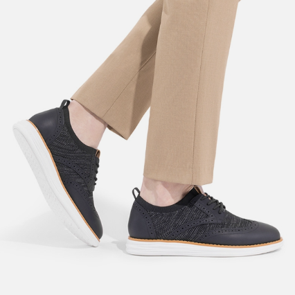 Men's Knitted Wingtip Oxford Shoes