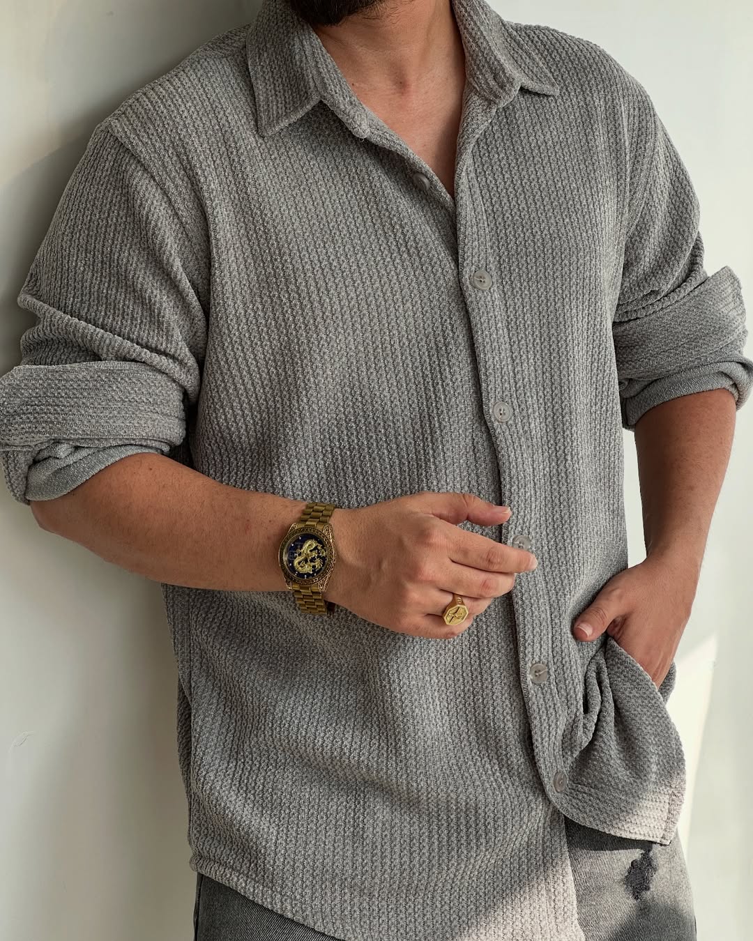 Men's Corduroy Thick Shirt Top