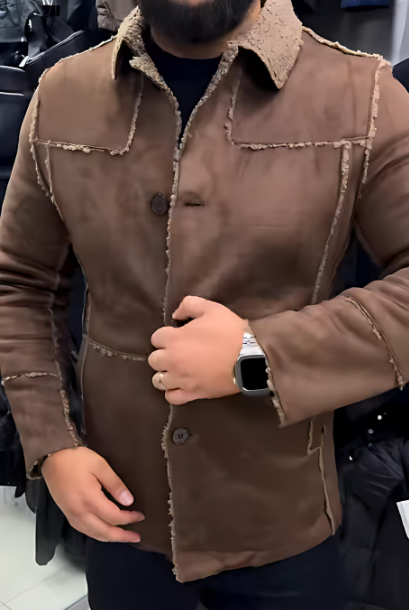 Men's casual suede jacket