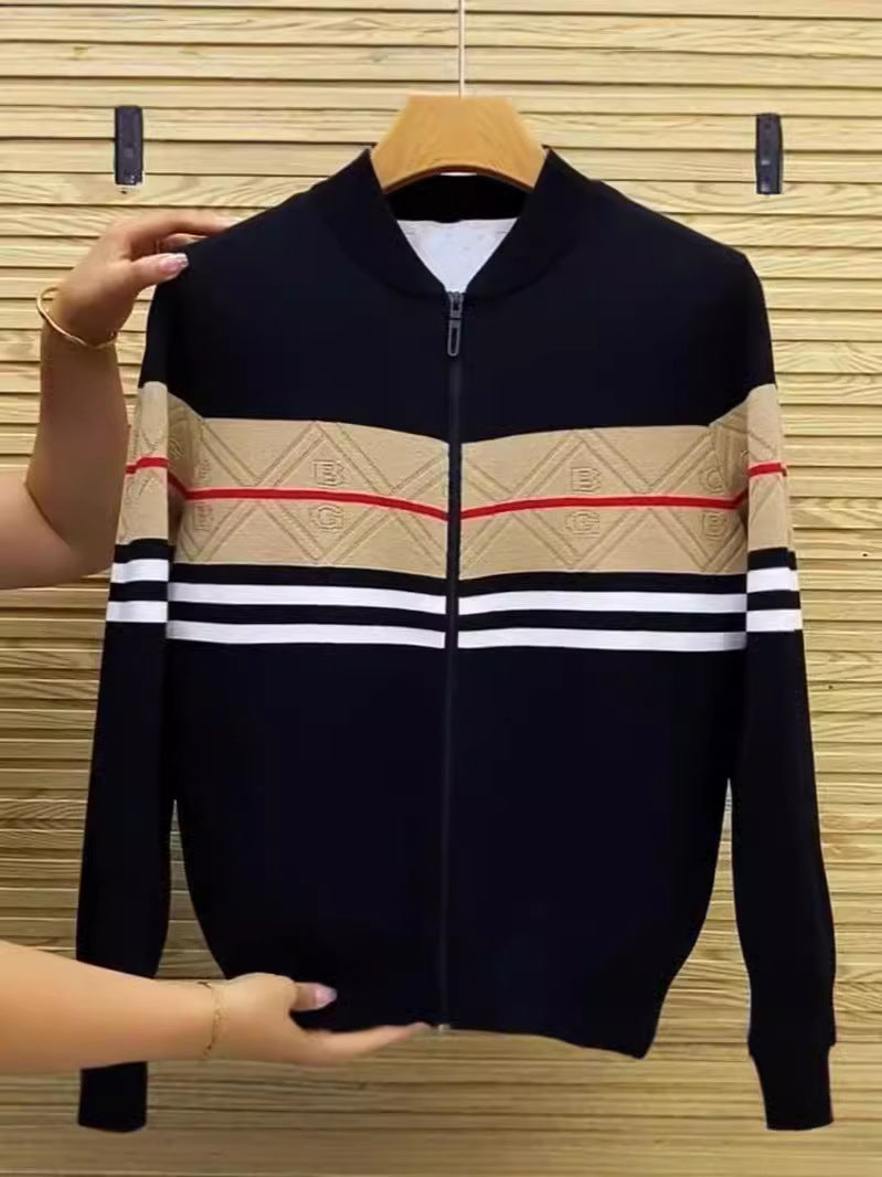 Men's casual and comfortable knitted jacket