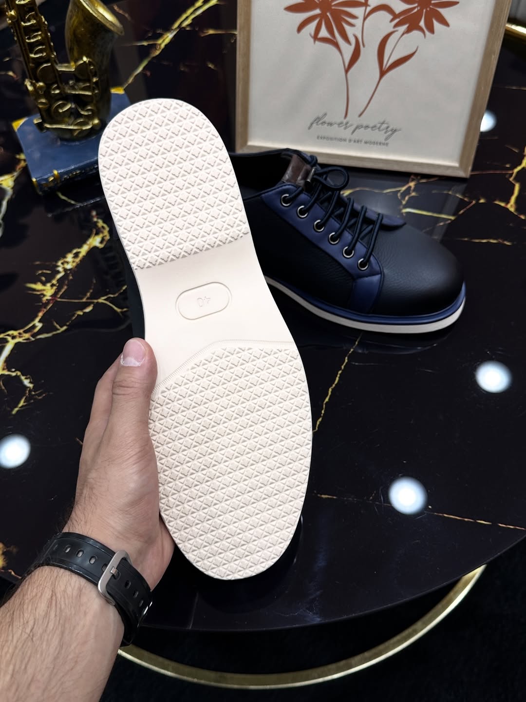 Men's leather slip-on casual shoes