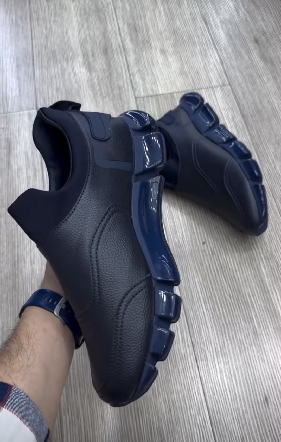 Men's leather air-cushioned shoes