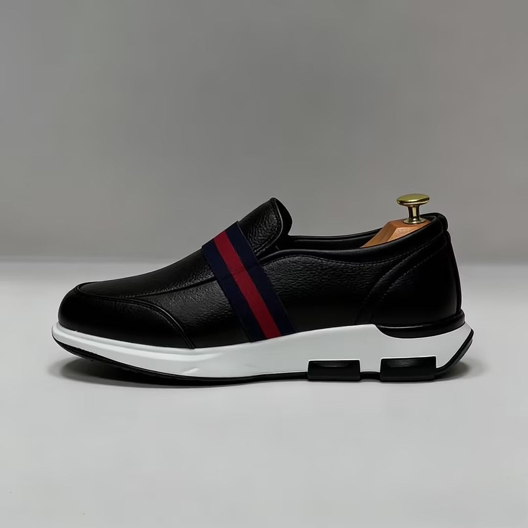 Men's casual leather slip-on shoes