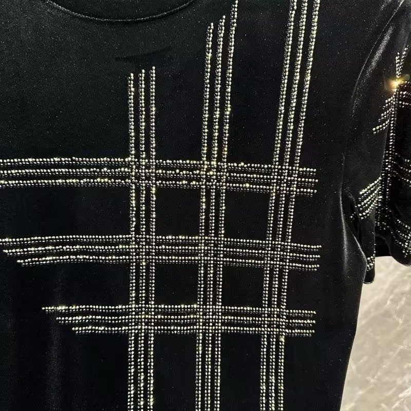 Men's Velvet Rhinestone T-shirt