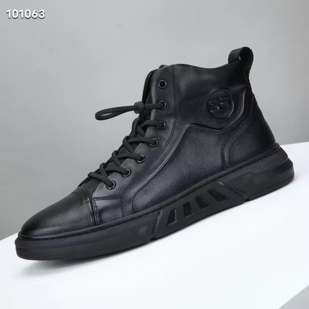 Men's slip-on comfortable leather ankle boots
