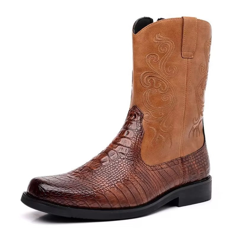 Men's Retro Zipper Boots