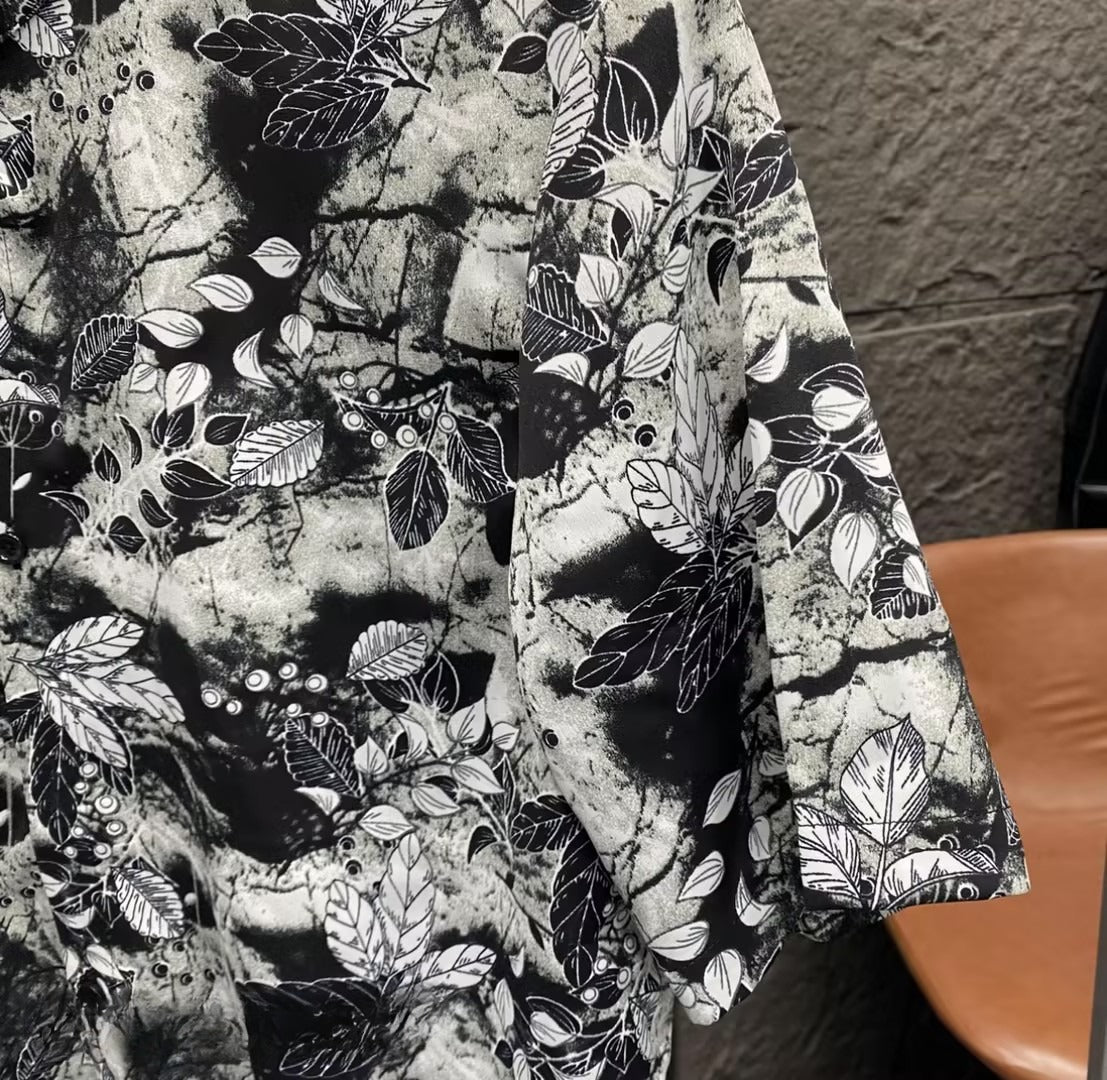 Men's Printed Casual Short-Sleeve Top