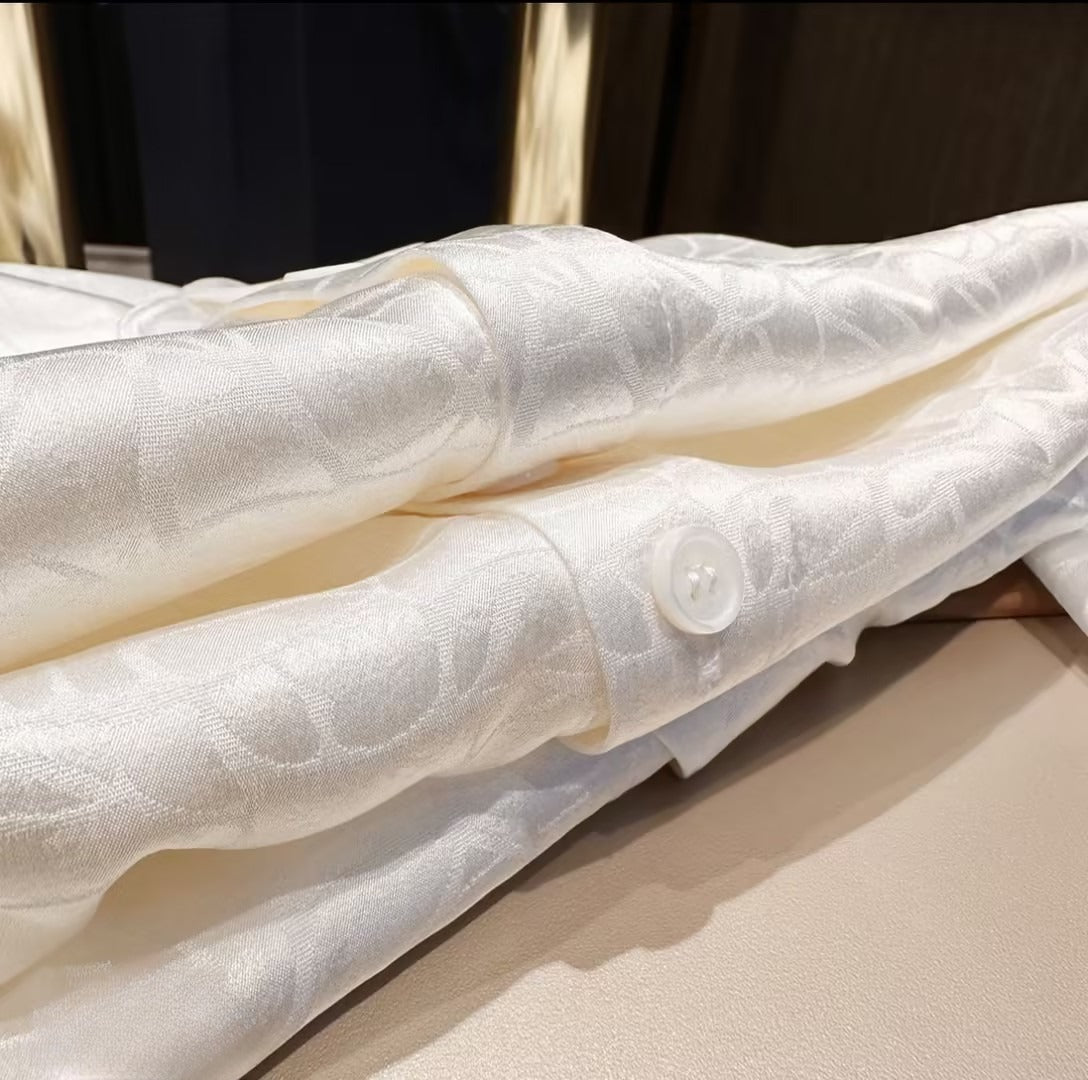 Men's textured ice silk shirt