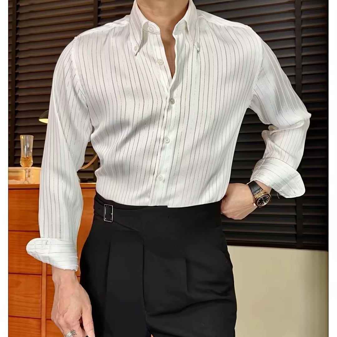 Men's striped casual shirt