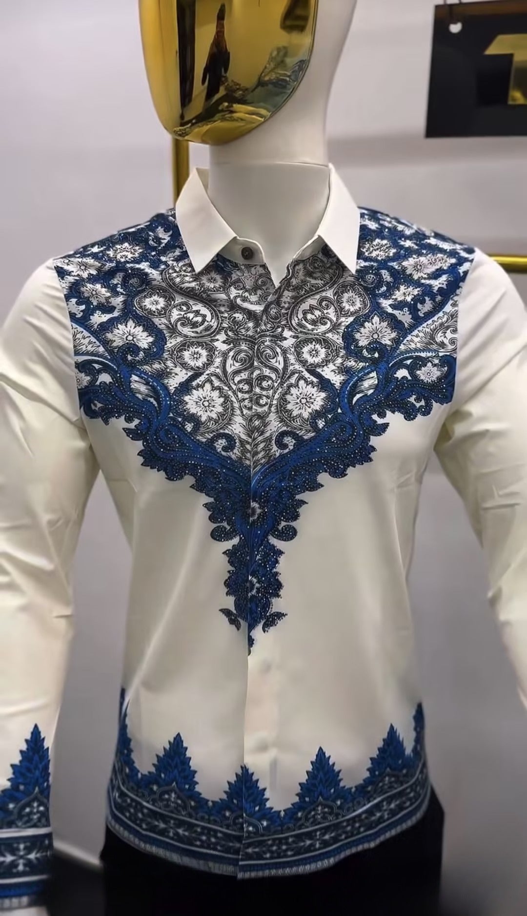 Men's Printed Long-Sleeve Shirt