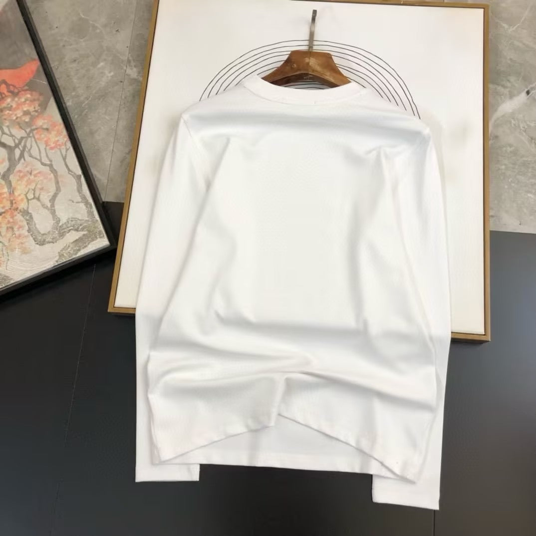 Men's Embroidered Letter Long-Sleeve Top