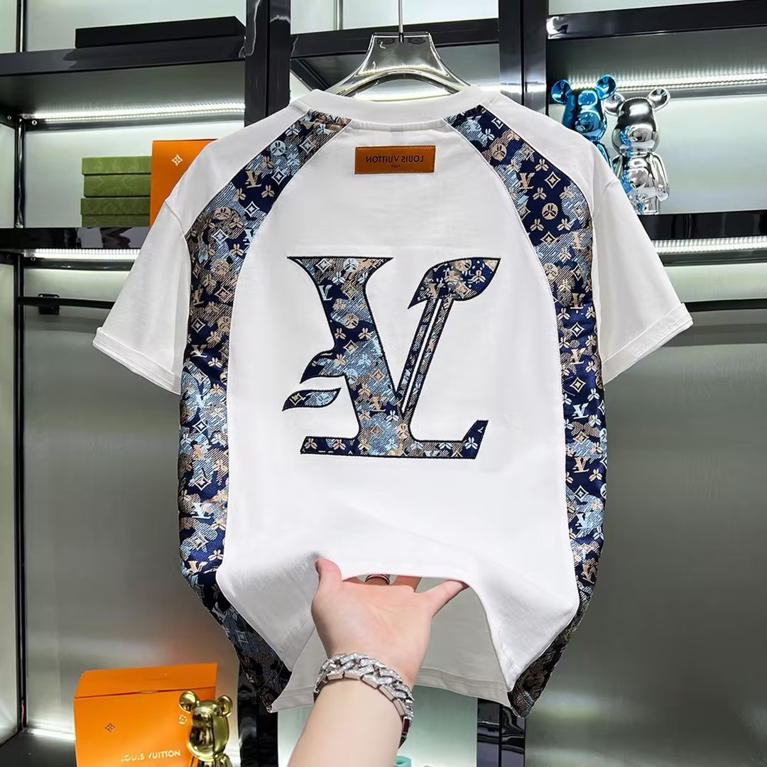 Men's Casual Printed Short-Sleeve and Shorts Set