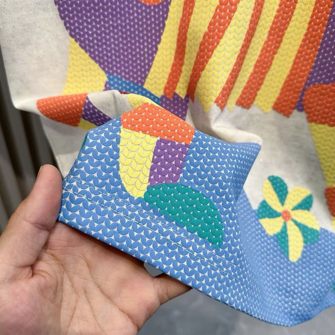 Colorful horse-print T-shirt